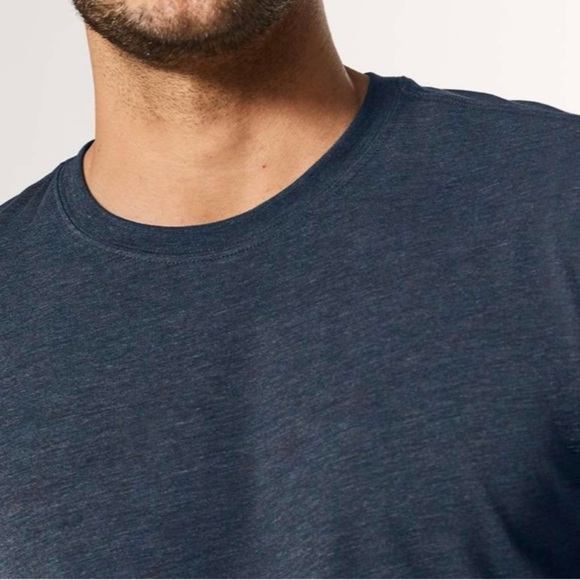 Lululemon Men’s 5 Year Basic Tee- Heathered Nautical Navy/Size Medium - Picture 3 of 6